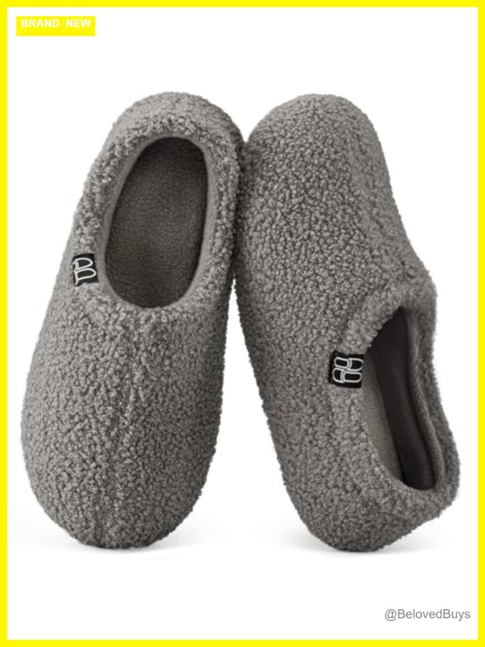 Fuzzy Curly Fur Fleece Lining Memory Foam Loafer Slippers Slip-On House Shoes